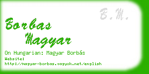 borbas magyar business card